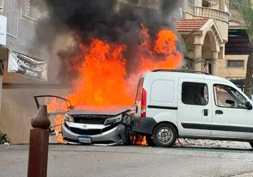  حمله پهپادی اسرائیل به یک خودرو در جنوب لبنان+ فیلم

