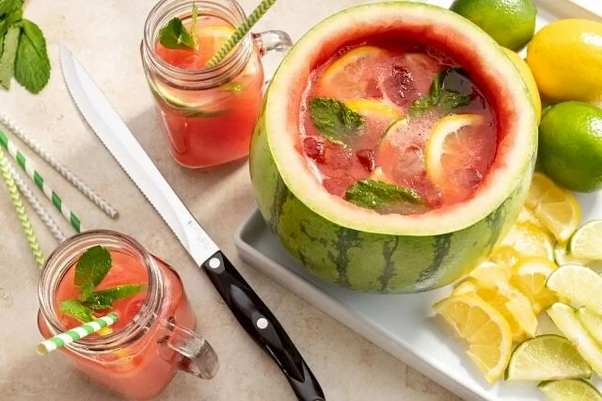 روش تهیه دونوع لیموناد هندوانه؛ نوشیدنی مخصوص شب یلدا