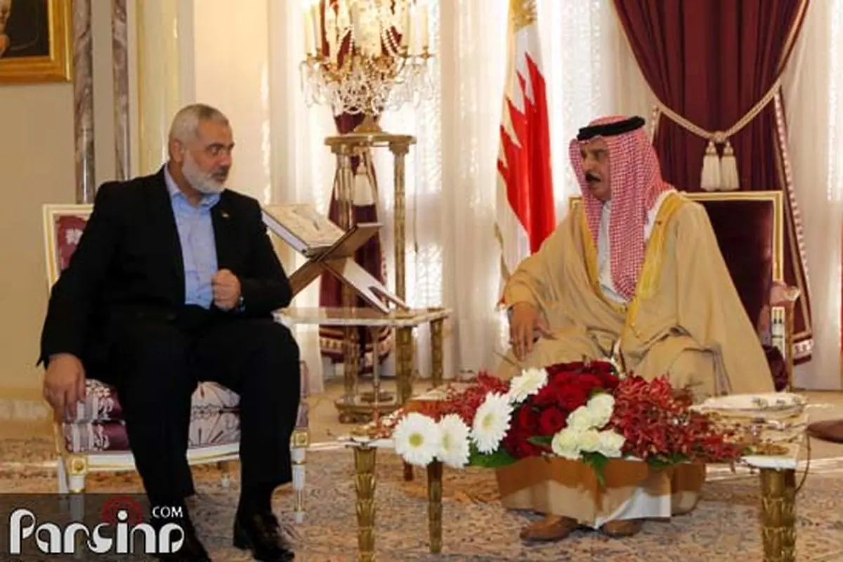 عکس: دیدار اسماعیل هنیه با پادشاه بحرین