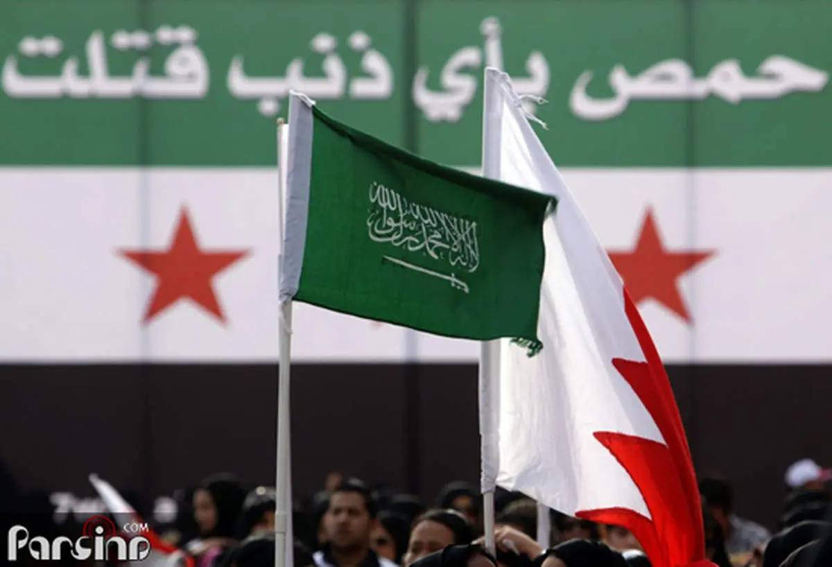 عکس: تجمع هواداران آل‌خلیفه در حمایت از مخالفان بشار الأسد