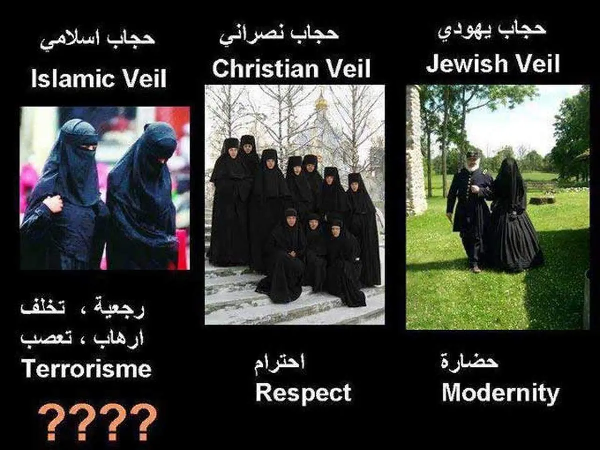 عکس: حجاب مسیحی/ یهودی/ اسلامی