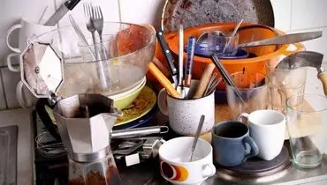 شب تا صبح ظروف کثیف را در سینک رها نکنید!
