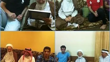 تصاویر: دیدار شیخ عیسی قاسم با خانوادهٔ زندانیان آزادشدهٔ بحرین