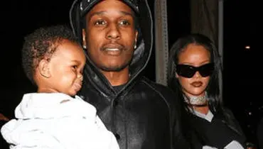 قاب جذاب و عاشقانه ریحانا و نامزدش /عکس