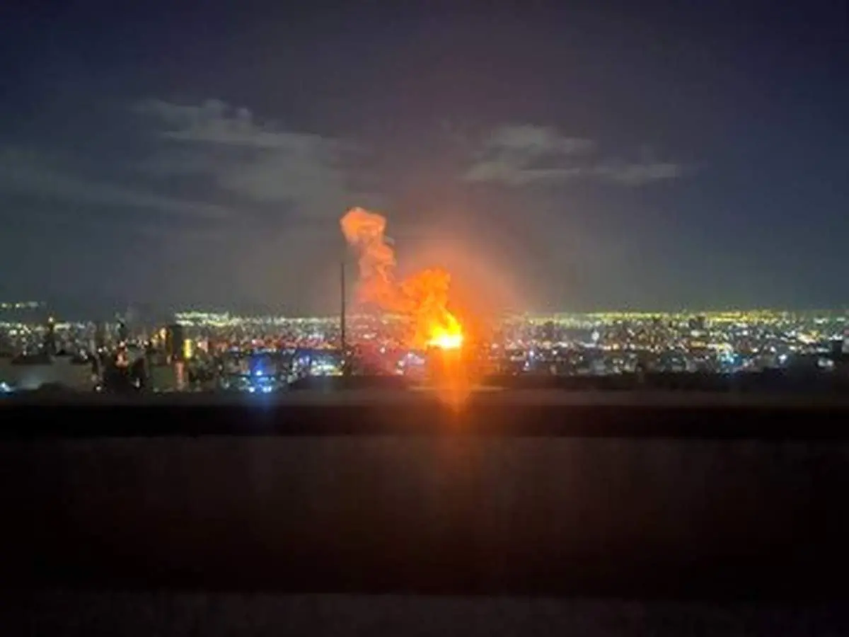 تصویری از انفجار در غرب تهران