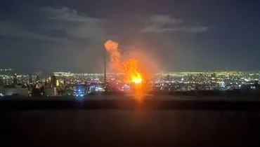 تصویری از انفجار در غرب تهران