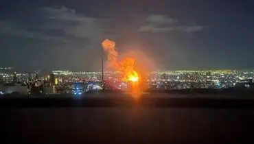 تصویری از انفجار در غرب تهران