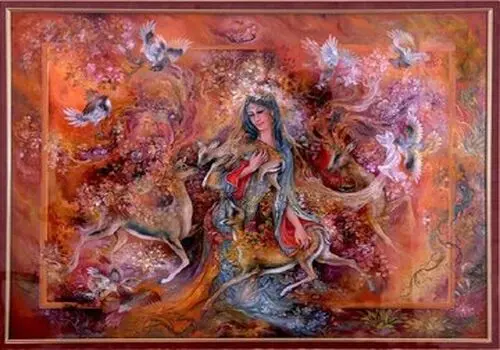 تصویری دیده نشده از استاد فرشچیان در کنار ظریف و مرحوم دعایی