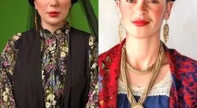 مرجانِ «نون خ»، با گریم به سبک فریدا جلبتوجه کرد!