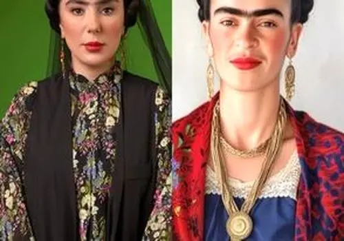 مرجانِ «نون خ»، با گریم به سبک فریدا جلبتوجه کرد!