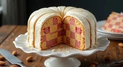 طرز تهیه کیک باتنبرگ، دسر شطرنجی انگلیسی
