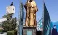 سقوط مجسمه شهید ابراهیم رئیسی در اردبیل