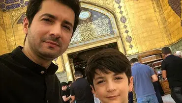 نجم الدین شریعتی و پسرش در کربلا