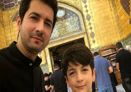 نجم الدین شریعتی و پسرش در کربلا