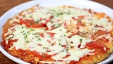طرز تهیه لذیذترین پیتزای سیب زمینی در تابه + فیلم / دستور پخت پیتزای سیب زمینی فقط در ۱۰ دقیقه
