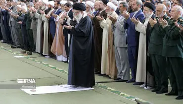 تصاویر اقامه نماز عید فطر به امامت رهبر انقلاب