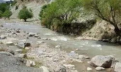 عکس عجیب از رودخانه جاجرود قبل و بعد از کم آبی