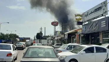 آتش سوزی در کارخانه شرکت کاله واقع در شهر آمل + فیلم