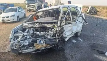 تصادف مرگبار پژو و پراید در کرمانشاه با ۸ کشته + عکس (18+)