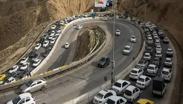 ترافیک در محور کندوان سنگین است
