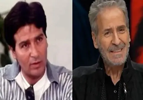 لحظه‌های پر از احساس ابوالفضل پورعرب در کنار پسرش پوریا در مراسم مادرش!