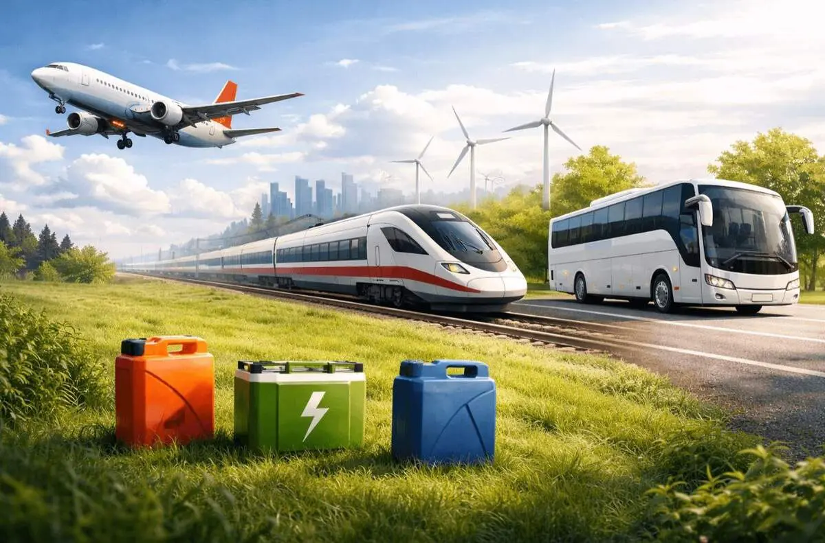 مقایسه میزان مصرف انرژی در سفرهای هوایی، ریلی و اتوبوسی