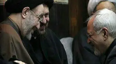 عکس جدید از سیدمحمد خاتمی و ظریف در یک دیدوبازدید نوروزی