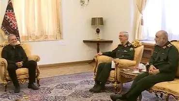 دیدار فرماندهان ارشد نیروهای مسلح با رئیس‌جمهور منتخب+فیلم