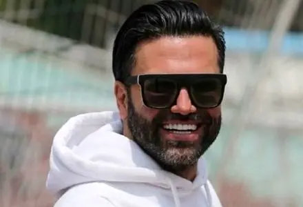 عکس دونفره نیکبخت و همسرش به بهانه روز زن