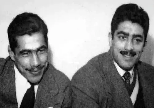 «فردین» در دوران پیری و در کنار جلیل شهناز؛ دهه ۵۰