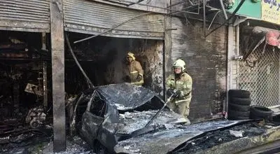 آتش سوزی مرگبار یک مکانیکی در تهران