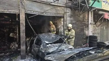 آتش سوزی مرگبار یک مکانیکی در تهران