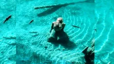 کشف تاریخی در اعماق دریا؛ مجسمه‌ای ۳۰۰۰ ساله بدون آسیب! + عکس