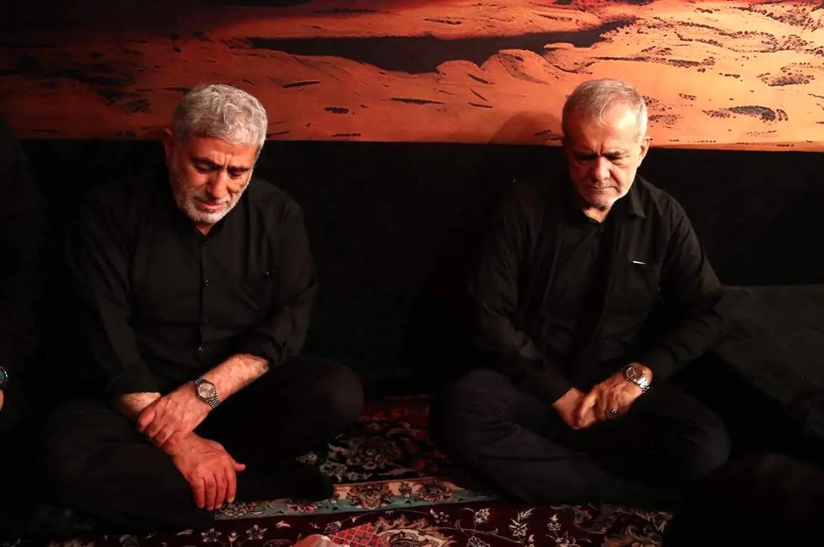حضور پزشکیان وسردار قاآنی در مهدیه امام حسن مجتبی( ع)