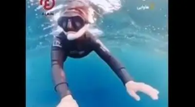 نجات معجزه‌آسای غواص زن از دهان نهنگ عظیم‌الجثه/ویدیو 