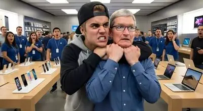 وقتی جاستین بیبر کارکنان اپل را تهدید کرد