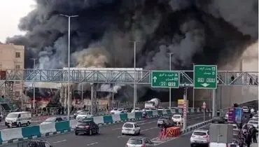 آخرین وضعیت از آتش‌سوزی گسترده در بازارچه جنت‌آباد تهران