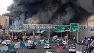آخرین وضعیت از آتش‌سوزی گسترده در بازارچه جنت‌آباد تهران