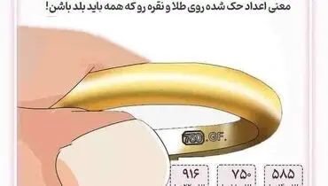 مشخصات اطلاعات حک شده روی طلا + عکس