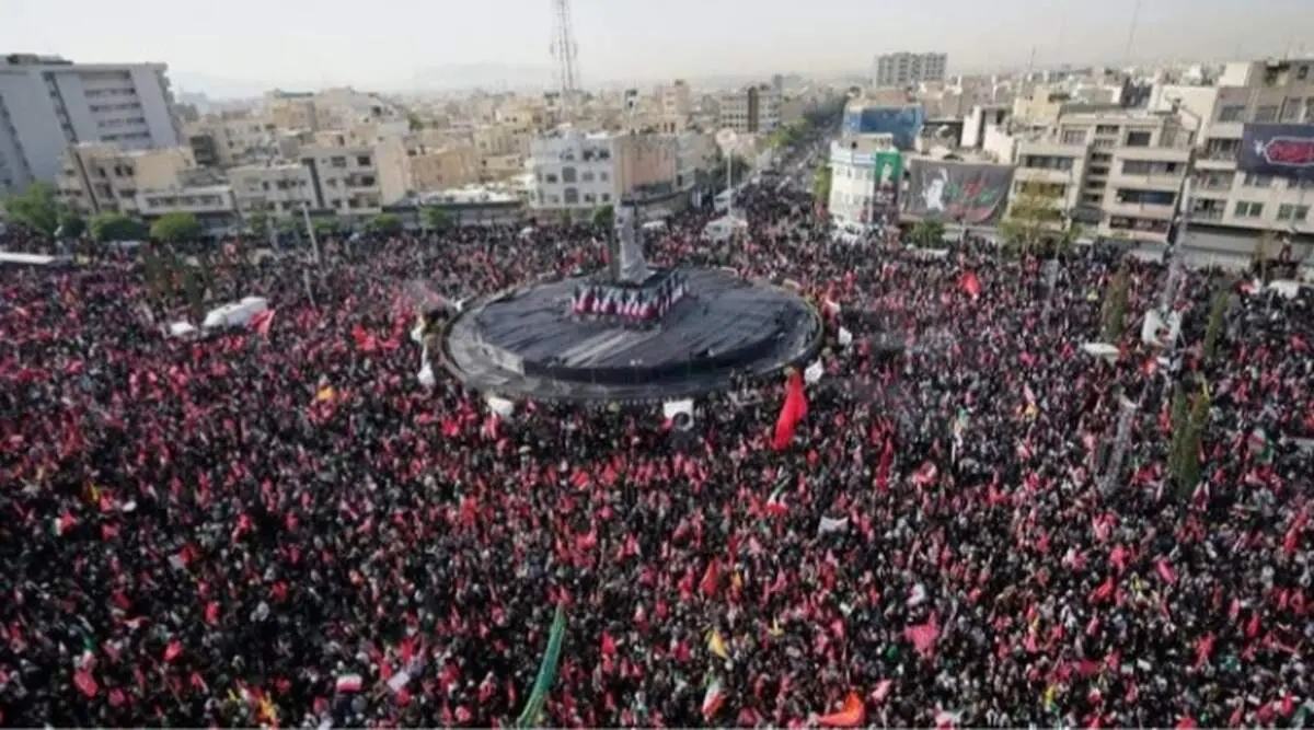 فرانس ۲۴: جمعیت عظیمی از سوگواران در مراسم تشییع رهبر شهید ایران حضور دارند