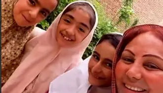 بهنوش بختیاری در پشت صحنه «بامداد خمار» با بچه‌هایش حرف زد/ویدیو 