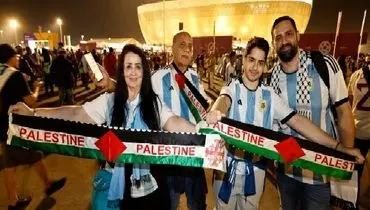 شادی متفاوت با موسیقی معروف فلسطینی در ورزشگاه+ فلیم