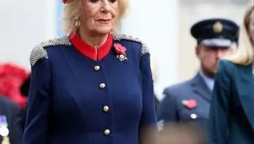 ادای احترام با گل‌های کاغذی؛ ملکه کامیلیا در کنار جانبازان بریتانیایی+عکس