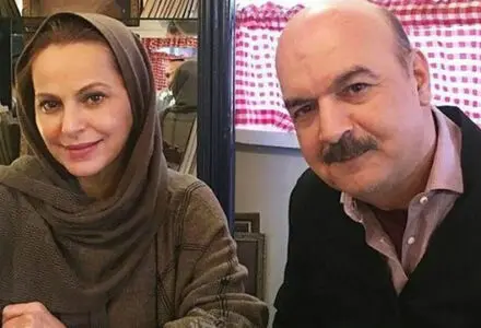 تصویر دیده‌نشده و خاص از ایرج طهماسب و همسرش در مراسم چهلم مرحوم اکبر عبدی!