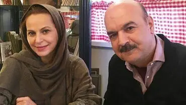 تصویر دیده‌نشده و خاص از ایرج طهماسب و همسرش در مراسم چهلم مرحوم اکبر عبدی!