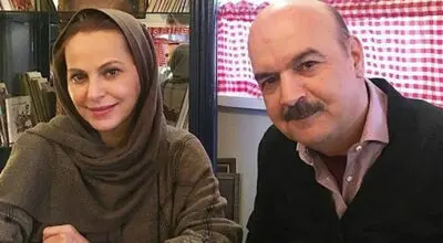 تصویر دیده‌نشده و خاص از ایرج طهماسب و همسرش در مراسم چهلم مرحوم اکبر عبدی!