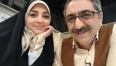 عکس خانوادگی زوج مجری سینما در مراسم عزاداری