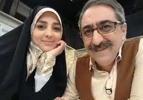 عکس خانوادگی زوج مجری سینما در مراسم عزاداری