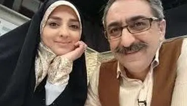 عکس خانوادگی زوج مجری سینما در مراسم عزاداری