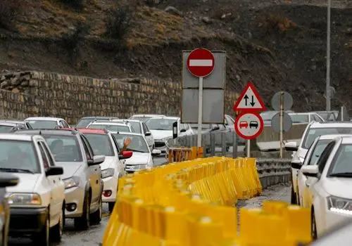 بسته شدن موقت جاده چالوس
